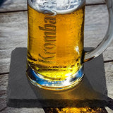 13 Pieces Slate Drink Coasters, GOH DODD 4 Inch Black Stone Coasters Cup Coaster Set for Home Decor and Laser Engraving, Square GOH DODD