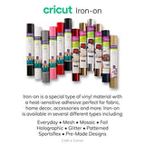Cricut Everyday Strongbond Iron On Vinyl Rolls Bundle - Heat Transfer Vinyl Pack for DIY Apparel, Shirts and Sweatshirts, Heat Press Materials for Cricut