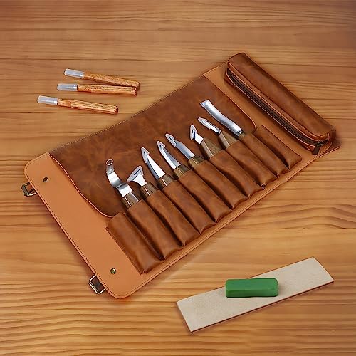 Wood Carving Tools Set 3Pcs Whittling Knife and 4Pcs K2 Carbon