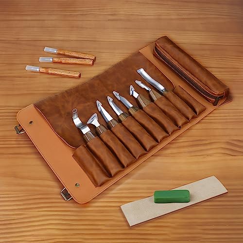 Tekchic Wood Carving Kit Deluxe-Whittling Knife, Wood Carving Knife Set, Wood Whittling Kit for Beginners, Carving Knife Woodworking Wood Carving - WoodArtSupply