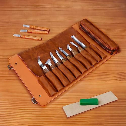 Tekchic Wood Carving Kit Deluxe-Whittling Knife, Wood Carving Knife Set, Wood Whittling Kit for Beginners, Carving Knife Woodworking Wood Carving - WoodArtSupply