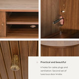 WERMO 55’’ TV Stand with Storage and Shelves Designed to fit 32’’ - 60’’ TVs. Wood Entertainment Center for Living Room and Bedroom, Media Console WERMO