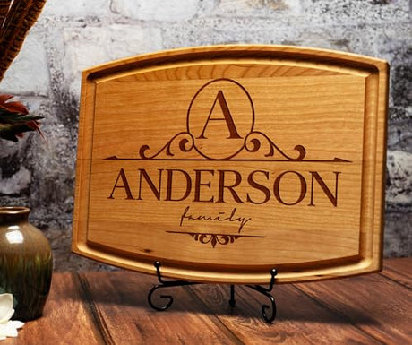 Tayfus Personalized & Monogrammed Cutting Boards - Customized Gifts for Christmas, Wedding, Anniversary, Realtor Closing - Handmade Custom Wooden Tayfus