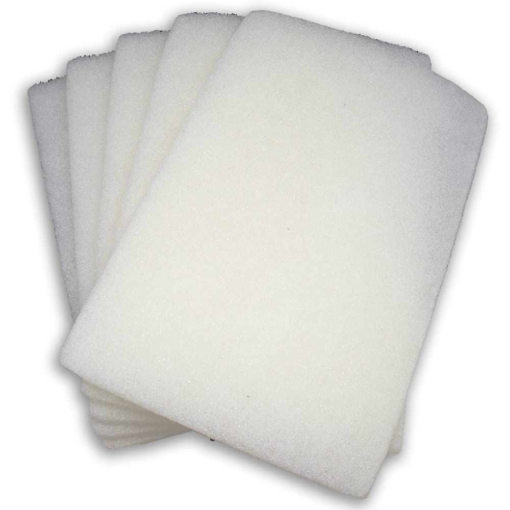 Benchmark Abrasives 6" x 9" White Coloured Non-Woven Scuff Abrasive Sanding Hand Pads Washable Reusable for Cleaning, Paint Removal, Surface Benchmark Abrasives