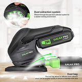 GALAX PRO Cordless Detail Sander 20V, 20Pcs Sandpapers,12000 RPM Sanders with Dust Collection System for Tight Spaces Sanding in Home Decoration, GALAX PRO