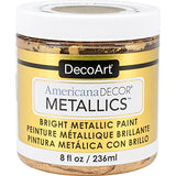 DecoArt DECADMTL-36.4 Ameri Deco Mtlc 24K Gold Americana Decor Metallics 8oz, 1 DecoArt