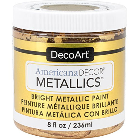 DecoArt DECADMTL-36.4 Ameri Deco Mtlc 24K Gold Americana Decor Metallics 8oz, 1 DecoArt