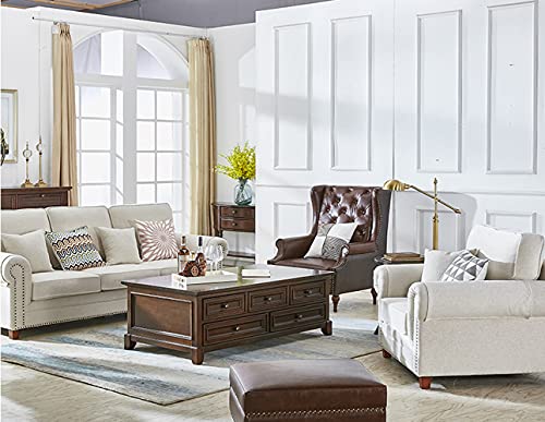 Maricome Wood Furniture Legs for Sofa/Chair/Ottoman Pyramid Walnut Wooden Feet Set of 4 (3 Inch Walnut) Maricome