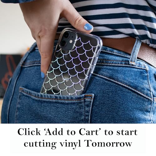 Permanent Glitter Vinyl for Cricut (8pk, 12 x 11 Inch) Sparkle Holographic Vinyl Adhesive Sheets for Oracle 651 with Metallic Rainbow Effect (Gold, Kraftex