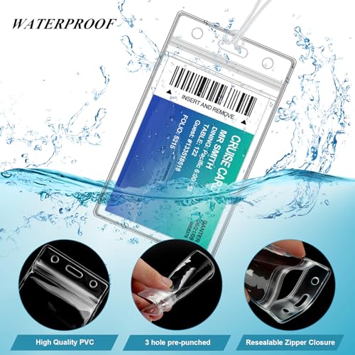 50 Pack Clear Plastic Luggage Bag Tag Holder Badge Label Tag Holder with 50 Pack Luggage Loops Straps for Office Business Travel Supplies koorito