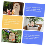 Yardwe 20pcs Fairy Gate Ornament Unfinished Fairy Door Garden Tree Statue Tree Door gnome Homes Garden Tree Sculptures gnome Home Tree kit Mini Door Yardwe