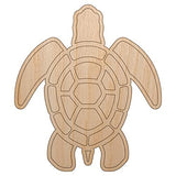 Sea Turtle Tribal Unfinished Wood Shape Piece Cutout for DIY Craft Projects - 1/4 Inch Thick - 6.25 Inch Size Sniggle Sloth