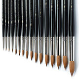 Winsor & Newton Series 7 Kolinsky Sable Miniature Watercolor Brush - Short Handle Round #3 - WoodArtSupply