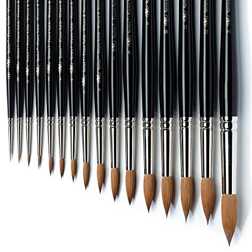 Winsor & Newton Series 7 Kolinsky Sable Miniature Watercolor Brush - Short Handle Round #3 - WoodArtSupply