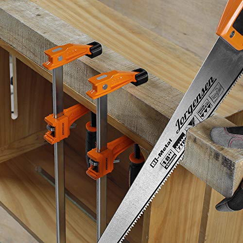 Jorgensen 2-pack Medium Duty Steel Bar Clamp Set with 600 lbs Load limit, 24-inch Jorgensen