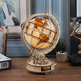 3D Wooden Puzzles Globe Model Kit for Adults to Build ROKR 3D Puzzles Night Light Desk Display Toy Unique Gift for Birthday/Anniversay ROKR