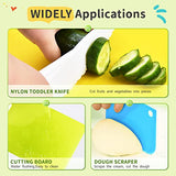 Montessori Kitchen Tools, Wulumu 15Pcs Kids Cooking Set Real Toddler Knife Set Montessori Toys Include Toddler Knives Cutting Boards Peeler Rolling Wulumu