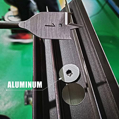 Luckyway 6-Piece 3/8 Inch to 1 Inch Spade Drill Bits Set for Wood, Plastic, Aluminum Hole Cutting Luckyway