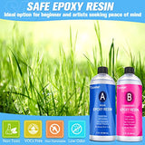 Teexpert Epoxy Resin Crystal Clear: 34oz Epoxy Resin kit 3X Yellowing Resistant Fast Curing for Casting Coating Art DIY Craft Jewelry Wood Table - 2 Teexpert
