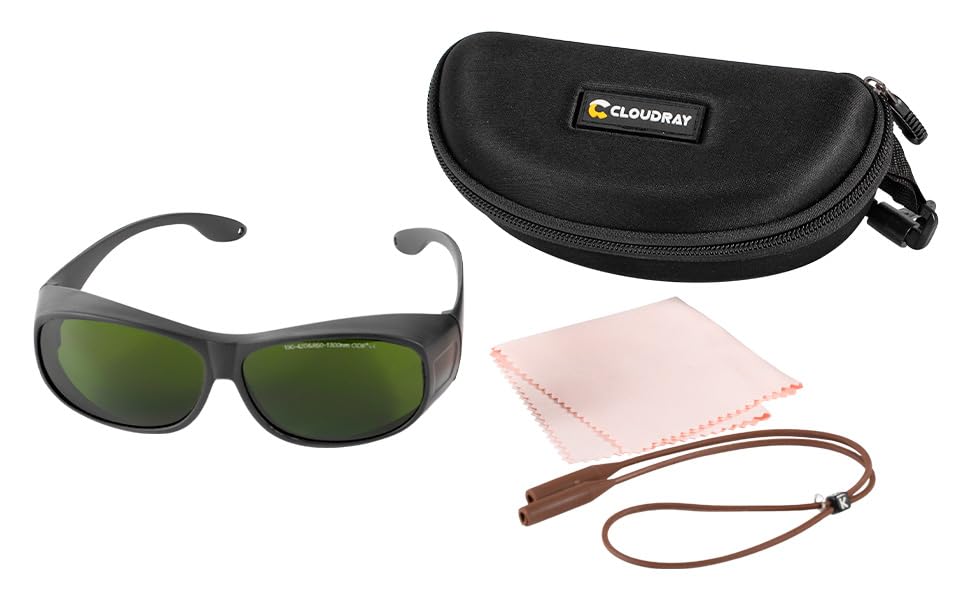 Cloudray Laser Protection Goggles 1064nm Laser Safety Glasses Fiber Laser Glasses for Laser Protection Fiber Laser Engraver Safety (Style C) Cloudray