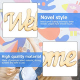 BESPORTBLE Front Door Garland 30pcs Welcome Wood Letters Unfinished Wood Sign Large Letter Cutouts Wooden Decoration for Home Porch Sign Wedding BESPORTBLE