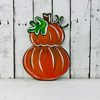 Double Pumpkins, Craft Unfinished Wood Shape, Fall Wood Cutout Shape, Build-A-Cross