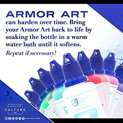 Counter Culture DIY Armor Art Pigment, Black, 1.76 oz, Resin Epoxy Dye for Waves and Water Effects - WoodArtSupply