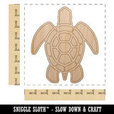 Sea Turtle Tribal Unfinished Wood Shape Piece Cutout for DIY Craft Projects - 1/4 Inch Thick - 6.25 Inch Size Sniggle Sloth