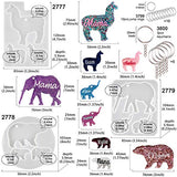 Mama and Baby Keychain Resin Silicone Molds Set with Key Chain Rings Alpaca Bear Elephant for Epoxy Jewelry Casting Kit 18-Count FUNSHOWCASE