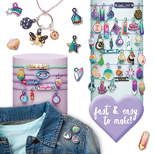 Craft-tastic — Puffy Charming Charms — Designs Pins, Necklaces, and Bracelets — Fun Creative Craft Kit for Ages 8+ Craft-tastic