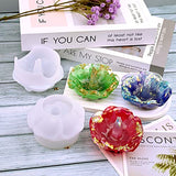 Actvty Ring Holder Resin Mold, 2Pcs Rose Ring Dish Silicone Molds for Epoxy Resin, Silicone Resin Molds for DIY Jewelry Holder Dish, Resin Crafts, Actvty