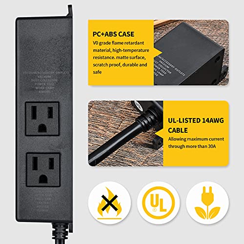 Etoolcity Automatic Vacuum Switch, Dust Collector Switch for Power Tools, Auto Delay Vacuum On to Prevent Circuit Overload, Delay Vacuum Off for Etoolcity