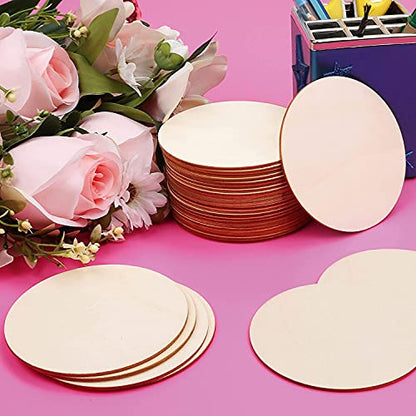 5Pcs 14 Inch Wood Circles for Crafts, Unfinished Blank Wooden Rounds Slice Wooden Cutouts for DIY Crafts, Door Hanger, Sign, Wood Buring, Painting,