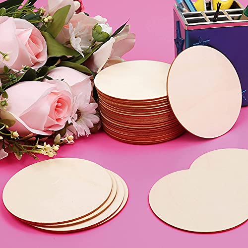 12Pcs 12 Inch Wood Circles for Crafts, Unfinished Blank Wooden Rounds Slice Wooden Cutouts for DIY Crafts, Door Hanger, Sign, Wood Buring, Painting, pojah