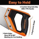 JORGENSEN 20 Inch Pro Hand Saw, 11 TPI Fine-Cut Ergonomic Non-Slip Aluminum Ultrasonic Welding Handle for Sawing, Trimming, Gardening, Woodworking, Jorgensen