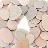 [About 97 PCS - 105 PCS](18 Pounds) Painting Rocks,2.33"-3.72" River Rocks,DIY Rocks,Flat Rocks,Craft Rocks,Natural Stones BLXQI