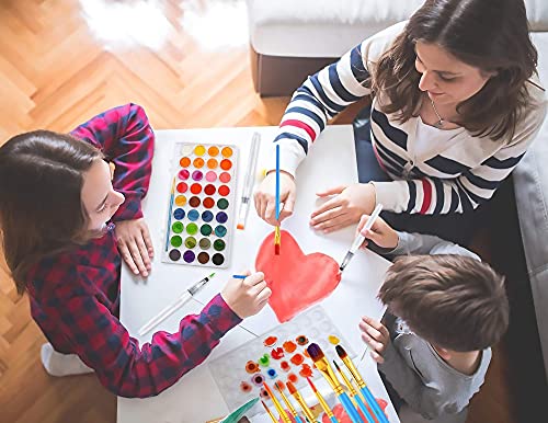 AROIC 36 Colors Watercolor Paint Set, Watercolor Pan Set with 70 Nylon Brushes and 6 Refillable Water Brushes. Perfect for Adults, Children and AROIC