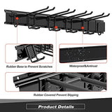 Sttoraboks Garage Tool Storage Rack, Heavy Duty Garage Storage Organizer Rack System Wall Mounted Tool with 6 double hooks, 2 rails, Garden Yard Sttoraboks