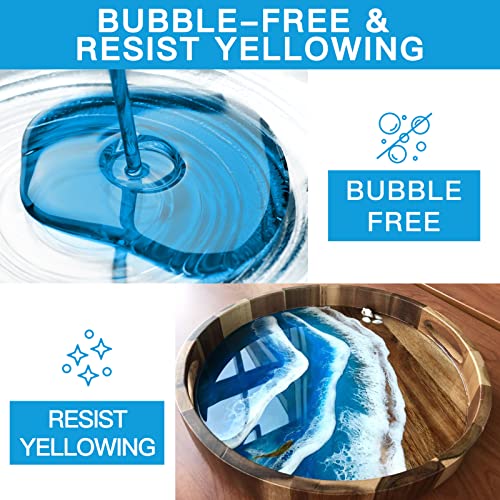 Epoxy Resin Kit, Crystal Clear Deep Pour Epoxy Resin for River Tables, Live Edge and Wood Filler, ¾ Gallon Clear Casting Pourable Epoxy Resin(2:1 Mix JDiction