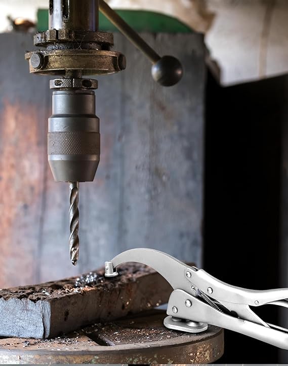 2 Pieces Drill Press Locking Clamp 9 Inch Fix Clamp Drill Press Vise Bench Clamp Woodworking Vise Welding Clamp Drill Press Accessories Press Tool Generic