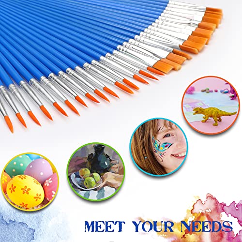 UPINS 30 Pcs Paint Brushes,Small Brush Bulk for Detail Painting UPINS