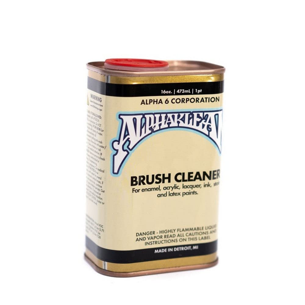 AlphaKlean Brush Cleaner, The All-Purpose Solution for Cleaning Your Paint Brushes, 16oz Alpha 6