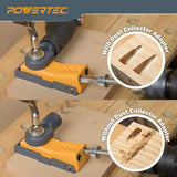POWERTEC 71643 Twin Pocket Hole Jig for Woodworking w/Dust Collector Adapter POWERTEC