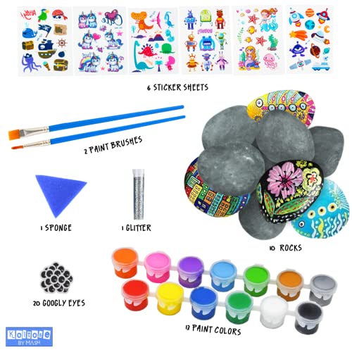 Koltose by Mash Rock Painting Kit for Kids - Extra-Large Arts and Crafts Kit for Kids, Indoor and Outdoor Activities Set for Kids Ages 4 – 16