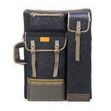 TRANSON Art Portfolio Case Artist Backpack Canvas Bag Large 26” x 19.5”Black Color TRANSON