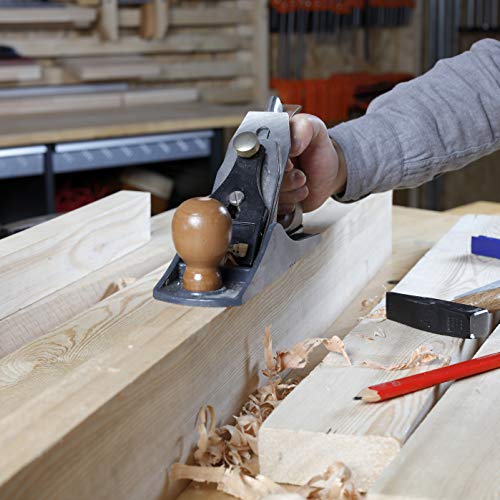 WORKPRO W052003 Block Plane, 2 In. Wide Blade, Cast Iron Body, Adjustable Cutting Depth, Black (Single Pack) WORKPRO