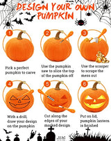 Greatever Halloween Pumpkin Carving Kit,Professional and Heavy Duty Stainless Steel Tools,Pumpkin Carving Set with Carrying Case(7pcs) Greatever