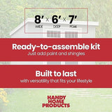 Handy Home Products Highland 8x6 Modern Wooden Storage Shed Handy Home Products