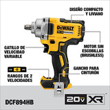 DEWALT 20V MAX* XR Cordless Impact Wrench with Hog Ring Anvil, 1/2-Inch, Tool Only (DCF894HB) DEWALT