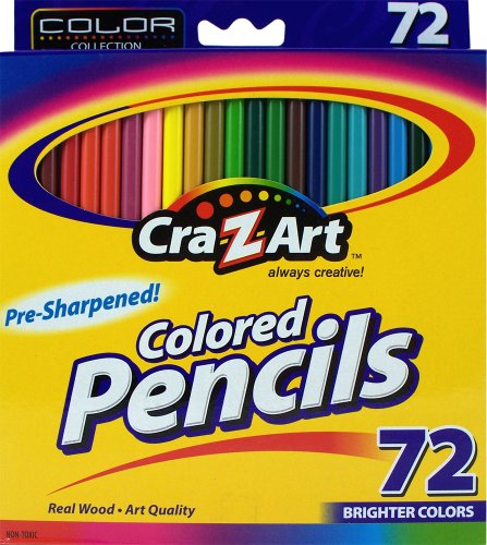 Cra-Z-art Colored Pencils, 72 Count (10402),Assorted - WoodArtSupply